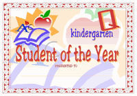Kindergarten Student of the year