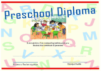 Preschool Certificate/Diploma